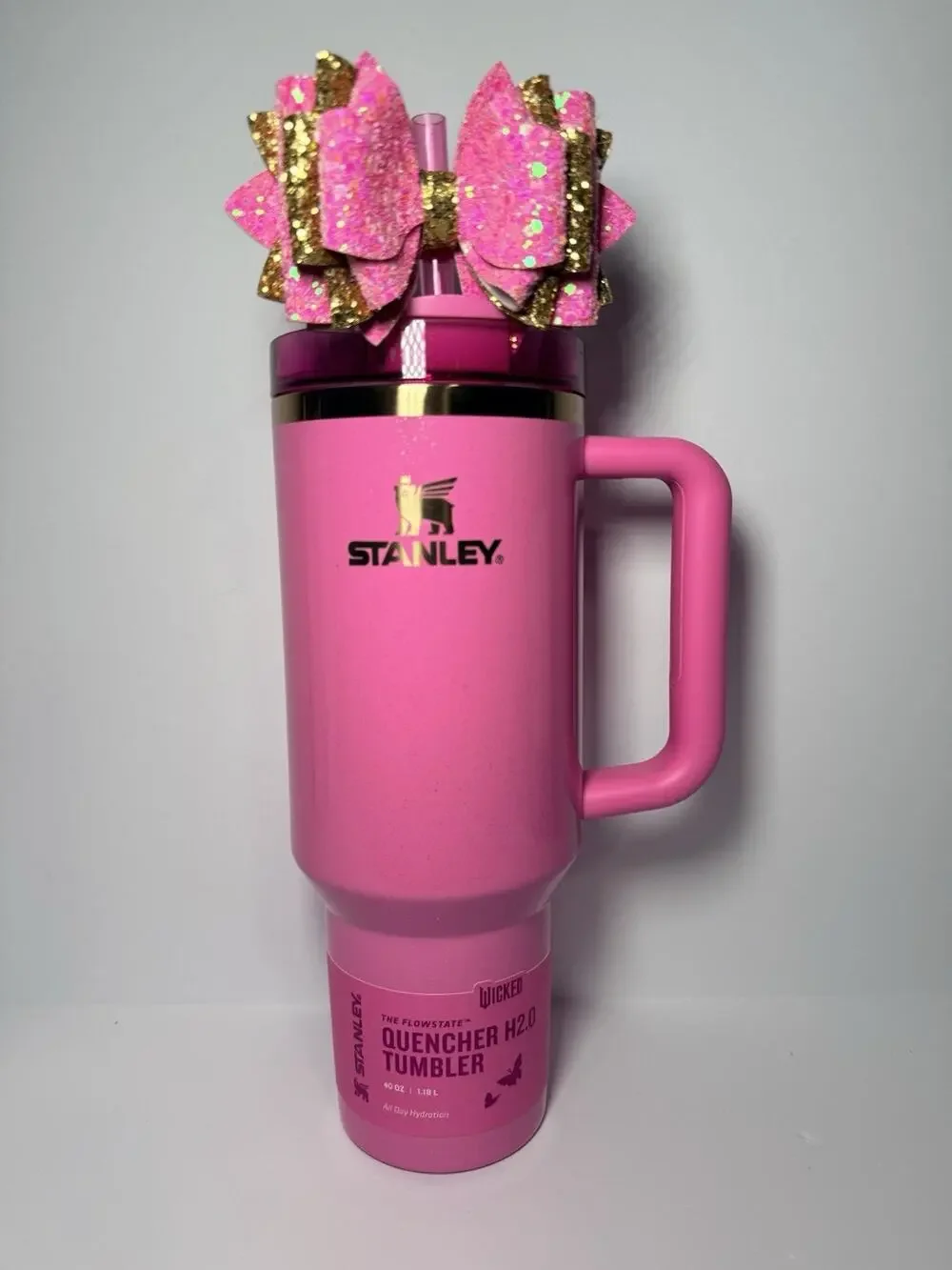 Stanley X Target X Wicked 2024 GLINDA GALINDA 40oz Tumbler BNWT + Custom Bow